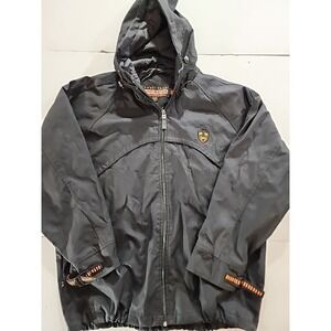 Phat Farm S.U.G. Utility Jacket Men's 2XL Black Hooded Vintage 90s Outerwear